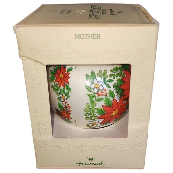 Vintage 1980 Hallmark Keepsake Unbreakable satin mother Satin Ball Ornament - Picture 4 of 7